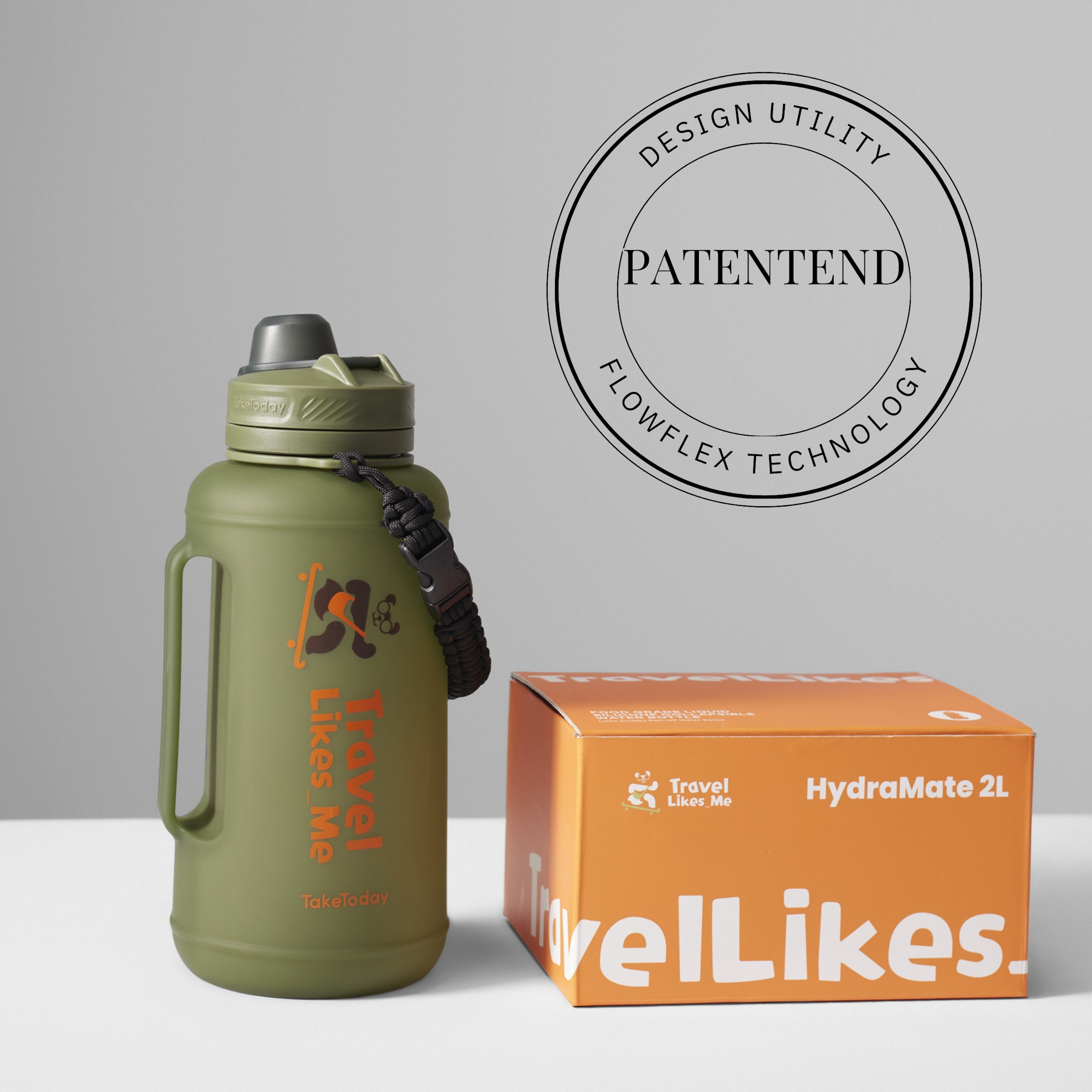 HydraMate Water Bottle – 2L, Leakproof, Durable – TravelLikes_Me