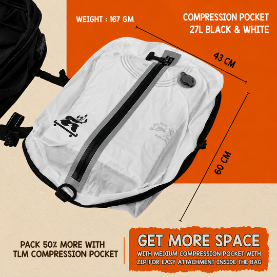 Travel Likes Me - Travel Compression Pocket - Reusable Vacuum Packing Bag