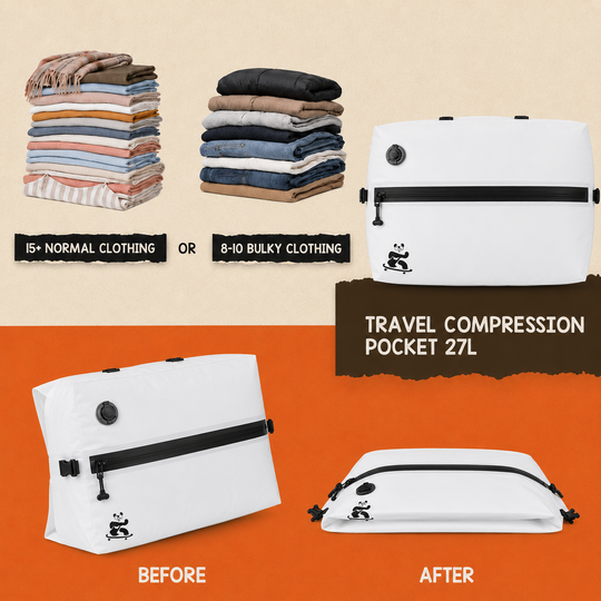 Travel Likes Me - Travel Compression Pocket - Reusable Vacuum Packing Bag