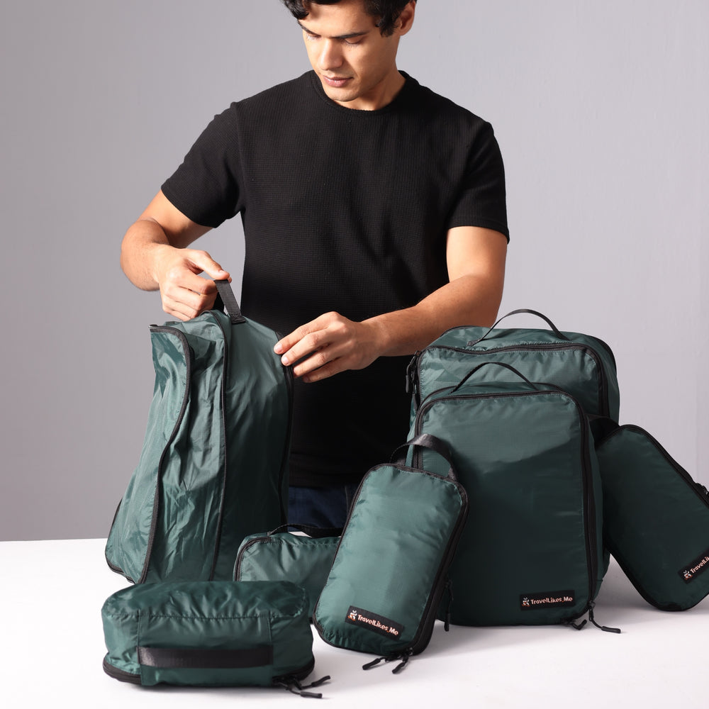 Compression Travel Cube Set:Set of 7 Pack,Travel organisers