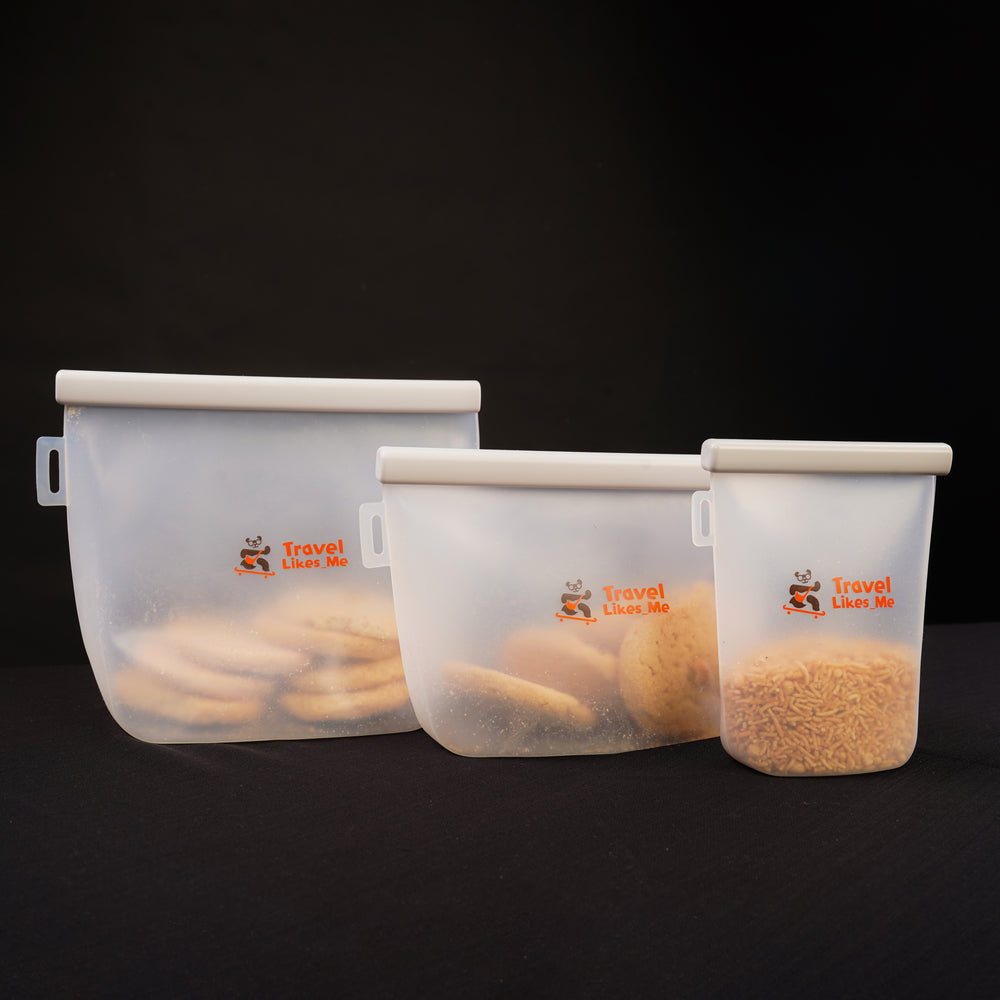 Reusable Food Storage Bags – Multi-Size, Airtight (Pack of 3)