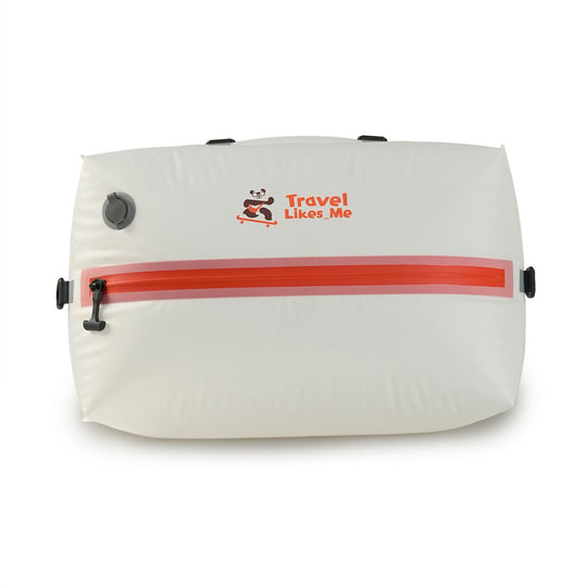 Travel compression organizer flattened after air removal