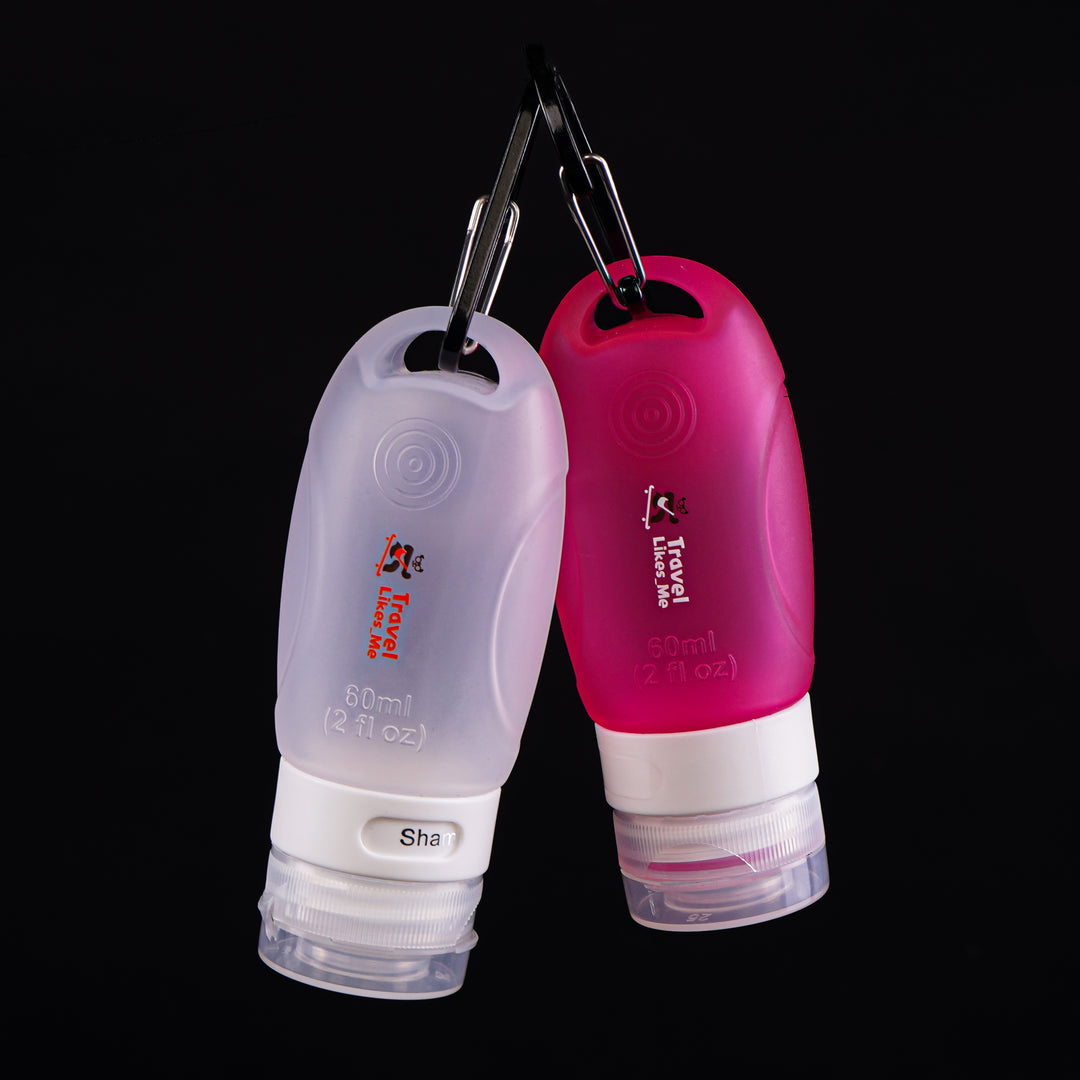 Travel Squeeze Bottles –Pack of 2, 60ml each, Leakproof, Cabin-Approved