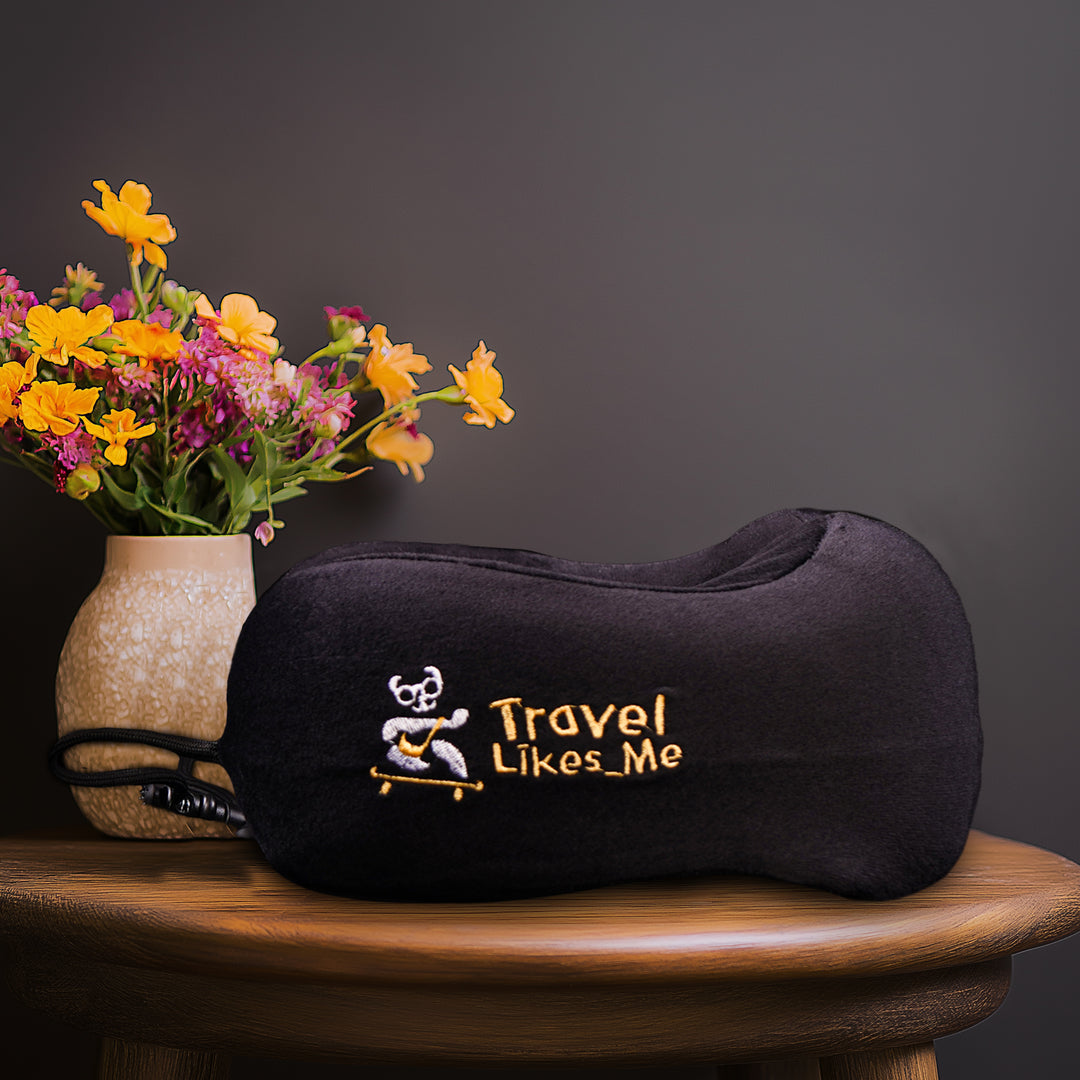 Travel Massage Pillow – Neck Support + Circulation Boost for Flights and Road Trips