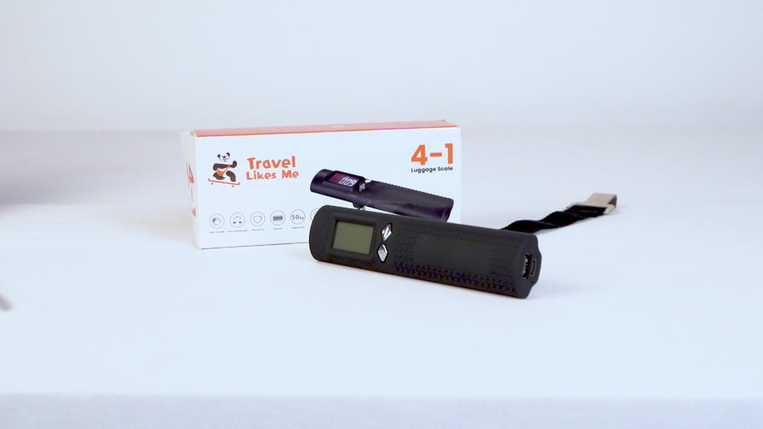 TravelLikes_Me 4-in-1 Luggage Scale – Power Bank, Light & Emergency SOS Ready